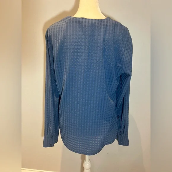Banana Republic Dusty Light Blue‎ Long Sleeve  Blouse Size Small - Picture 4 of 9